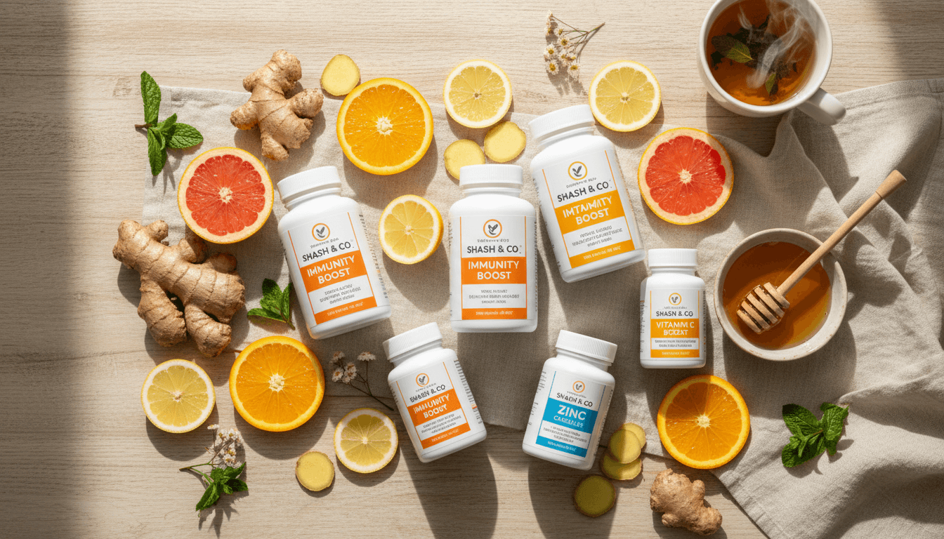 Immunity strengthening - Shash & Co Vitamin C and Zinc supplements for immune support