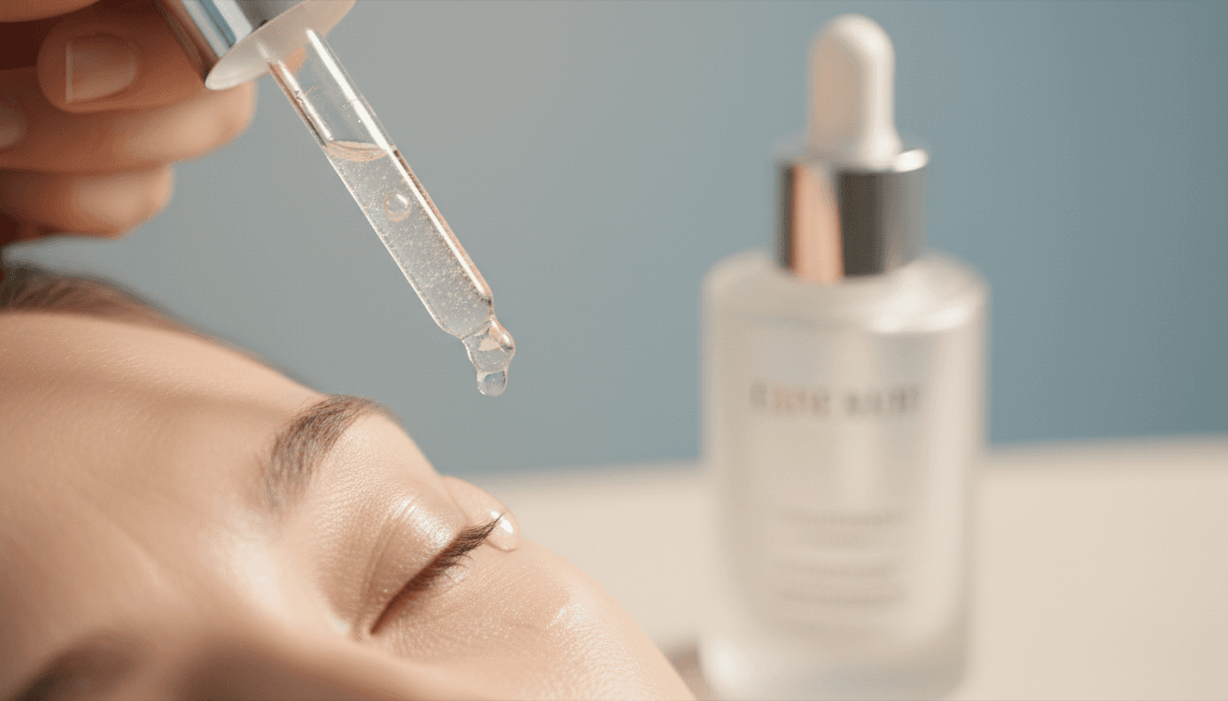 Premium skincare serum being applied to healthy skin